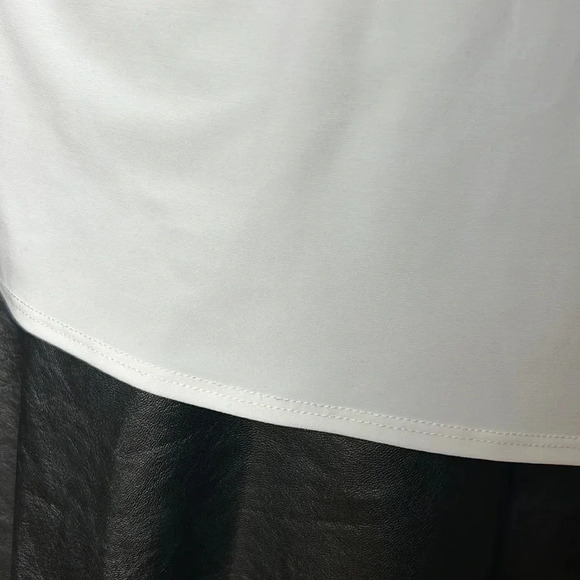 LISETTE Blouse,women M.twist side knot,V-neck,asymmetrical hem,classic,career EC - Picture 9 of 14